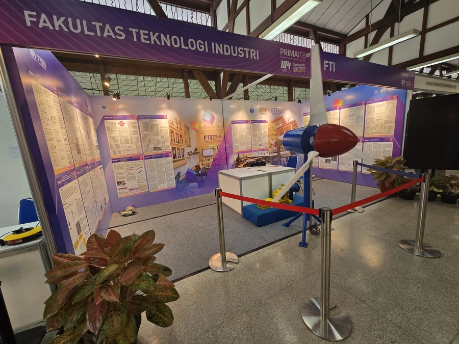 The turbine at the Faculty of Industrial Technology booth, PRIMA ITB 2024